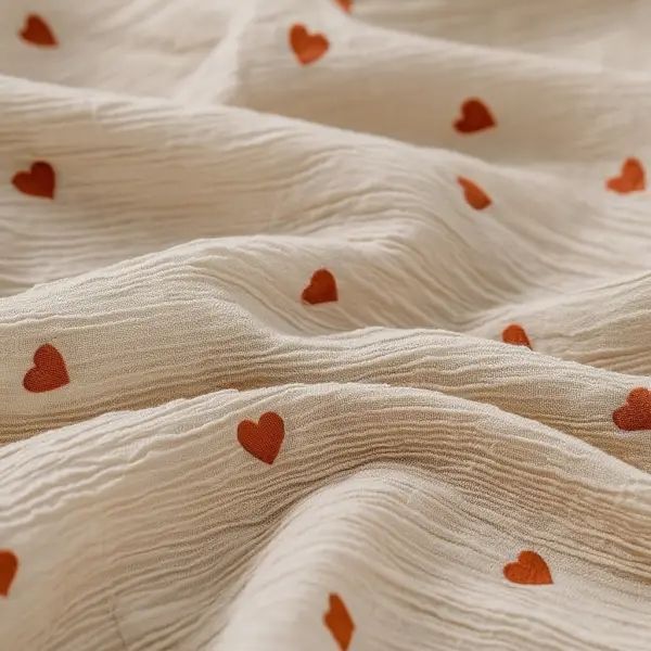 Комплект постільної білизни євро муслін жатка люкс 200&times;230 см Heart 004-143-4-24-3 фото