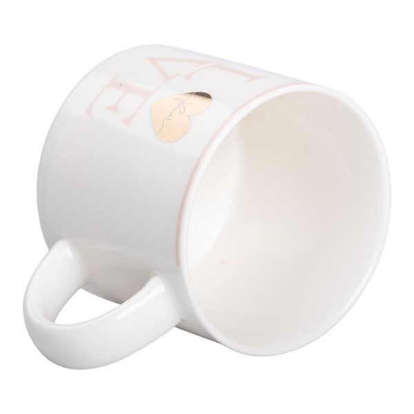 Чашка фарфоровая 350 (мл) для кофе и чая Love Белая RX-N240126WL RX-N240126WL фото