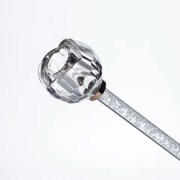 Скляний свічник Crystal Pillar 22см на стіл високий декоративний HP-7-26 HP-7-26 фото