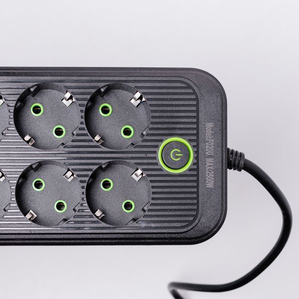 Сетевой фильтр удлинитель на 8 розеток с 3 USB 1 Type-C и кнопкой отключения F20U 2.8 м Черный HP-5-28 HP-5-28 фото