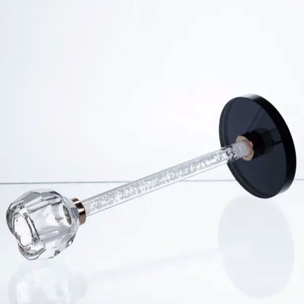 Скляний свічник Crystal Pillar 22см на стіл високий декоративний HP-7-26 HP-7-26 фото