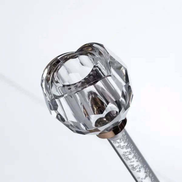 Скляний свічник Crystal Pillar 17 см на стіл декоративний HP-7-27 HP-7-27 фото