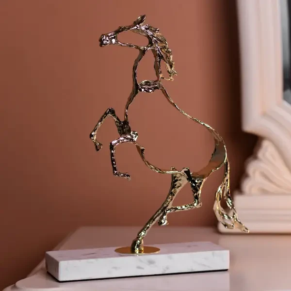 Декоративная фигурка Horse 28х8. 5х34 см металлическая Yiwu Сріблястий HP-7-8 фото