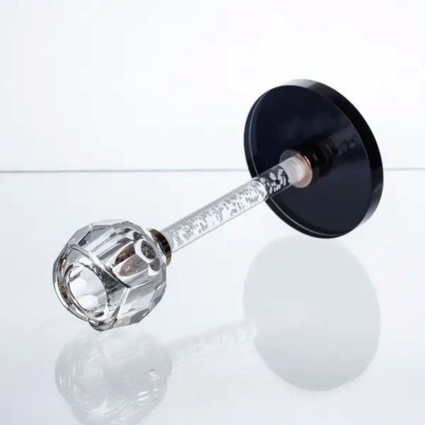 Скляний свічник Crystal Pillar 17 см на стіл декоративний HP-7-27 HP-7-27 фото