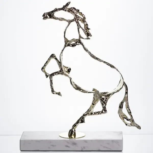 Декоративная фигурка Horse 28х8. 5х34 см металлическая Yiwu Сріблястий HP-7-8 фото