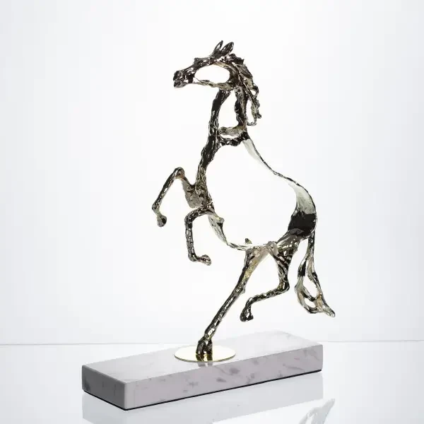 Декоративная фигурка Horse 28х8. 5х34 см металлическая Yiwu Сріблястий HP-7-8 фото