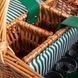 Корзина плетеная для пикника с посудой на 4 персоны 48х33х43 см набор посуды туристический для кемпинга HP-ZQ-3 HP-ZQ-3 фото 5