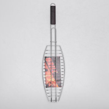 Решетка гриль для рыбы из нержавеющей стали 37х15 см BQ-11 BQ-11 фото