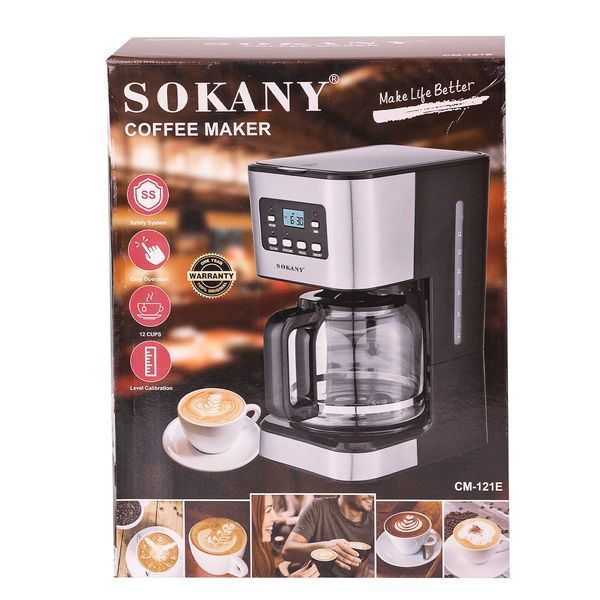 Кофеварка капельная Sokany с подогревом кофейника 1.5 литра CM-121E CM-121E фото
