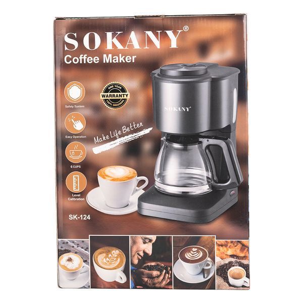 Кофеварка капельная Sokany с подогревом кофейника 600 мл SK-124 SK-124 фото