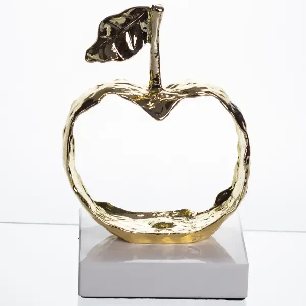 Декоративная фигурка Apple 11х10х18 см металлическая Yiwu Сріблястий HP-7-13 фото