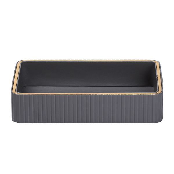 Салфетница на стол из эко-кожи 25 х 15. 5 х 5 см Серый TS Kitchen Сірий HP9900G фото