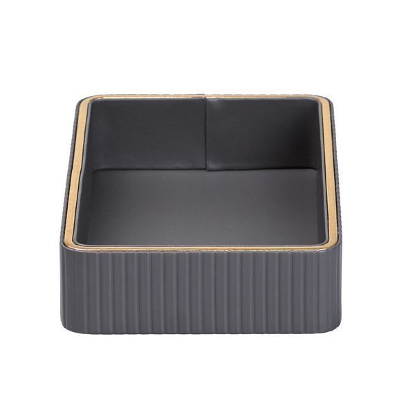 Салфетница на стол из эко-кожи 25 х 15. 5 х 5 см Серый TS Kitchen Сірий HP9900G фото