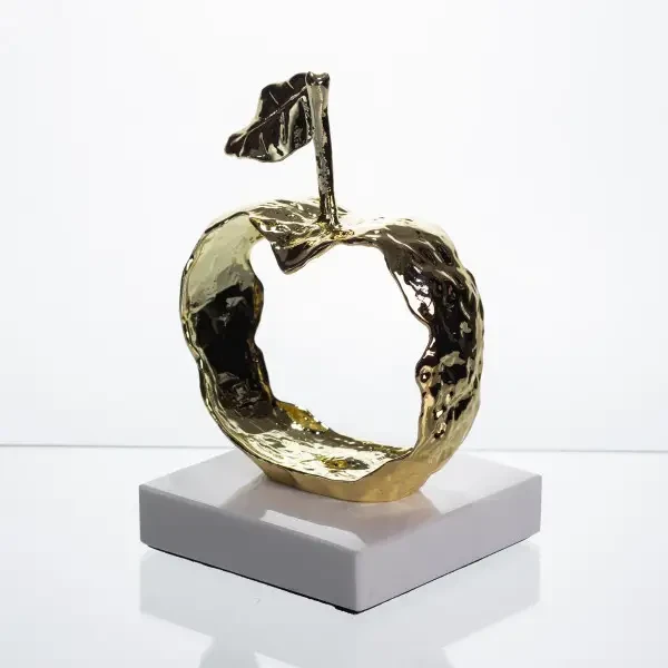 Декоративная фигурка Apple 11х10х18 см металлическая Yiwu Сріблястий HP-7-13 фото