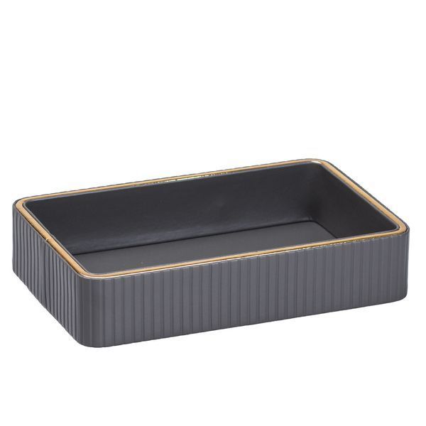 Салфетница на стол из эко-кожи 25 х 15. 5 х 5 см Серый TS Kitchen Сірий HP9900G фото