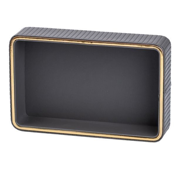 Салфетница на стол из эко-кожи 25 х 15. 5 х 5 см Серый TS Kitchen Сірий HP9900G фото