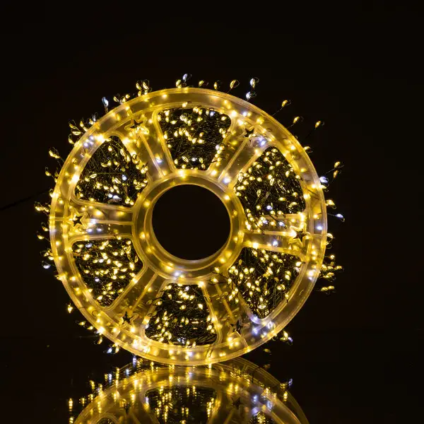 Хвойная лапа 50 метров гирлянда-нить Роса 1500 LED зеленая, желтый Garlando Жовтий 50м D1500L50MGY фото