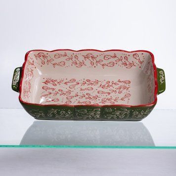 Форма для запекания Vintage 28&times;17&times;5 (см) прямоугольная форма для выпекания в духовке с ручками Зеленая HM05-10 HM05-10 фото