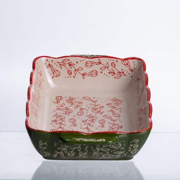 Форма для запекания Vintage 28&times;17&times;5 (см) прямоугольная форма для выпекания в духовке с ручками Зеленая HM05-10 HM05-10 фото