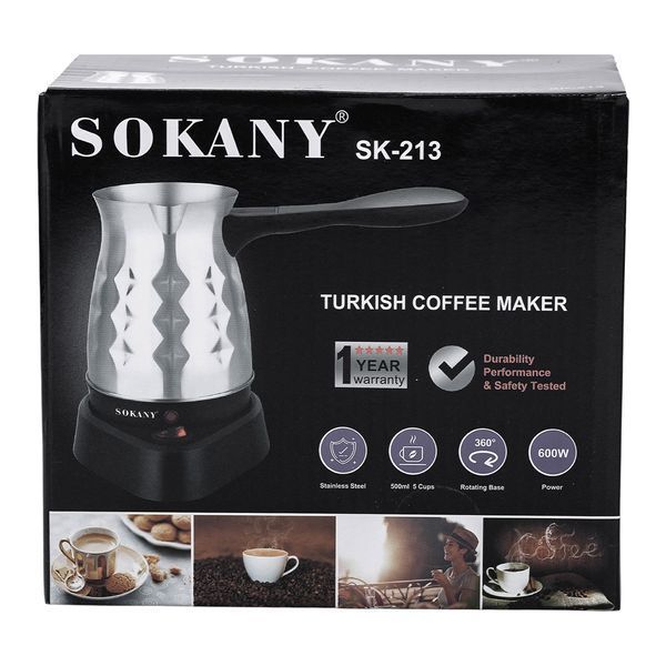 Электротурка Sokany кофеварка 600 Вт для дома 500 мл SK-213 SK-213 фото