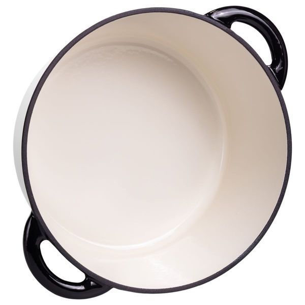 Каструля чавунна емальована 6,5 л, чорний Yiwu HP-FLG-3 BLACK HP-FLG-3 BLACK фото