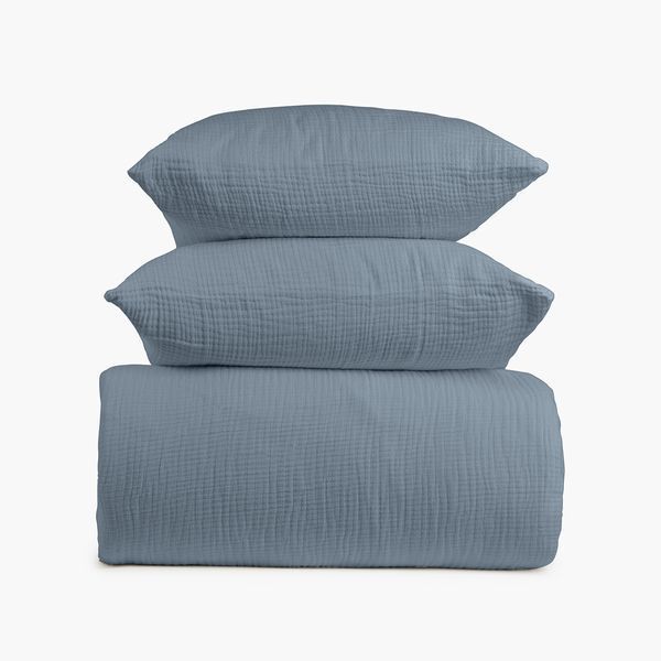 Пододеяльник сатори 160x220 см муслин 100% хлопок облачный серый BL-DC-19 CLOUDY GRAY фото