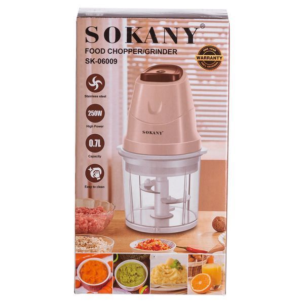 Чоппер измельчитель с чашей на 0.7 л кухонный электрический 250 Вт Sokany SK-06009R SK-06009R фото