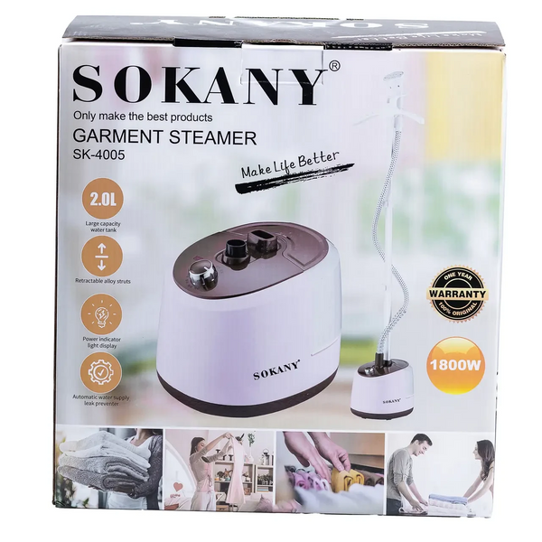 Напольный отпариватель для одежды Sokany SK4005P на 2 л 1800 Вт розовый SK4005P фото