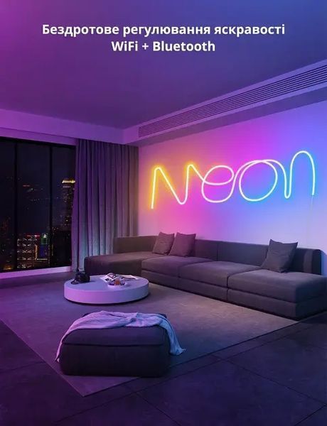 Умная гибкая LED Neon RGB лента-шланг 2 метров от USB управление режимами с телефона,Bluetooth приложение,пульт Jam12-24 фото