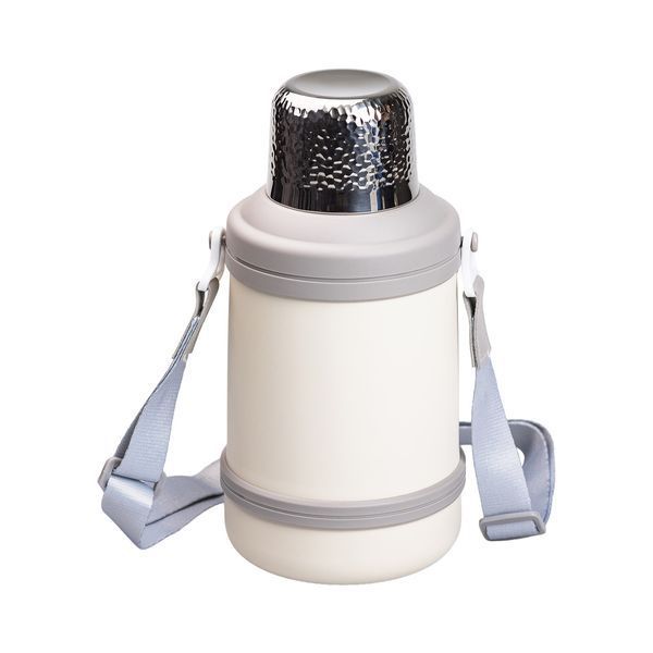 Термос Vacuum Cup 1.5 литра с ремешком и складной ручкой белый HP-14-21W HP-14-21W фото