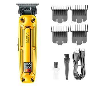 Аккумуляторная машинка для стрижки VGR V-904 GOLD, 4 насадки, 2000 mAh, LED дисплей Grant sp9567 фото