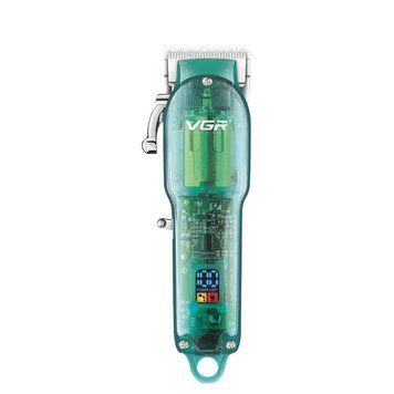 Профессиональная машинка для стрижки VGR Professional Clipper Transparent Green V-660 Hurry Bolt VEN660 фото