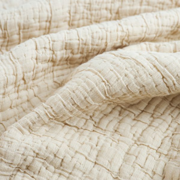 Покрывало дзен 230x250 см муслин 300 тс 100% хлопок айвори/бежевый BL-FS-26 IVORY/BEIGE фото