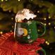Чашка порцелянова з кришкою Christmas 400 (мл) Зелена Yiwu FM-CS-41A FM-CS-41A фото 2