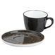 Чашка с блюдцем фарфоровая 250 мл для чая кофе Коричневая HP23396 HP23396 фото 4