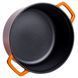 Кокотница чугунная эмалированная 4,5 л, оранжевый Yiwu HP-FLG-4 ORANGE HP-FLG-4 ORANGE фото 5