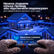 Вулична гірлянда бахрома 12(м) 200 led світлодіодів зовнішня синя чорний дріт Garlando Синій 12м 12MBBL фото 8