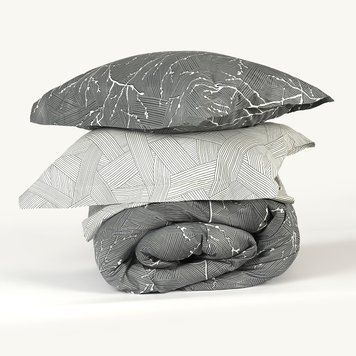 Підковдра петрикор 200x220 см сатин 200 тс 100% бавовна сірий з принтом BL-DC-14 GRAY/PRINT фото