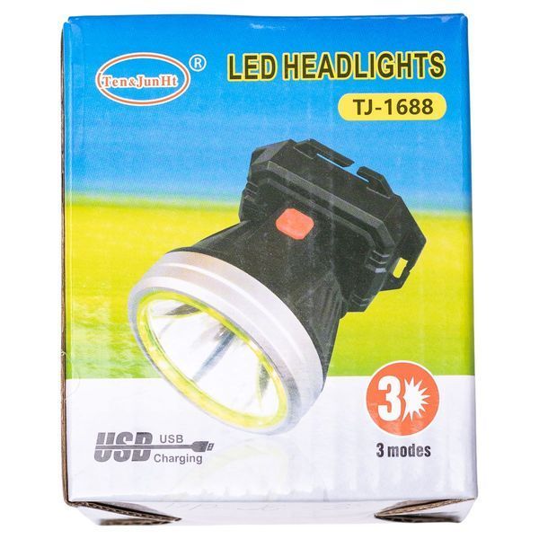 Налобний ліхтар акумуляторний 9х8х7 см 5 В 3 режими роботи LED HP-JG-3 HP-JG-3 фото