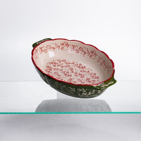 Форма для запекания Vintage 30&times;18&times;5 (см) овальная форма для выпекания в духовке с ручками Зеленая HM05-02 HM05-02 фото
