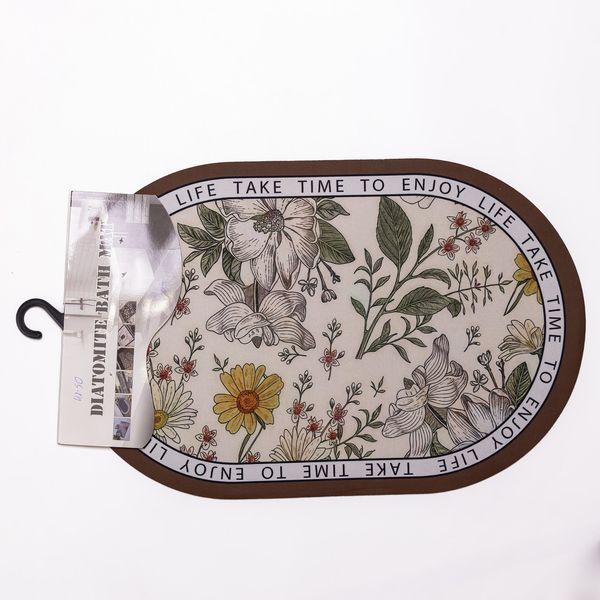 Килимок діатомітовий Floral Oval 58*38 см універсальний овальний HP-42-50 HP-42-50 фото