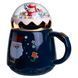 Чашка порцелянова з кришкою Christmas 400 (мл) Синій Yiwu FM-CS-41B FM-CS-41B фото 4