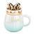 Чашка порцелянова 500 мл із кришкою Зелена HP7194GR HP7194GR фото