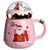 Чашка порцелянова з кришкою Christmas 400 (мл) Рожева Yiwu FM-CS-41C FM-CS-41C фото