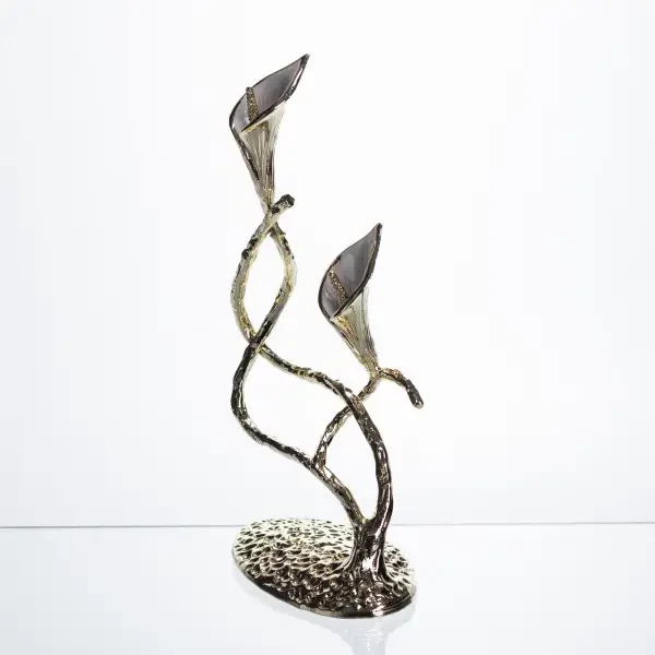 Декоративная фигурка Calla Lilies 14х8х25 см металлическая Yiwu Сріблястий HP-7-19 фото