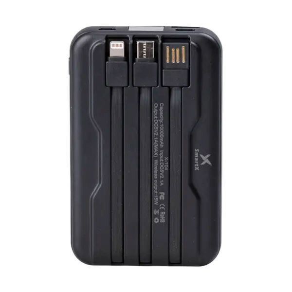 Повербанк с беспроводной зарядкой 10000mah 3 шнура в комплекте X104 X104 фото