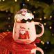 Чашка порцелянова з кришкою Christmas 400 (мл) Рожева Yiwu FM-CS-41C FM-CS-41C фото 2