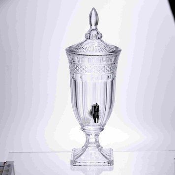 Лимонадниця Topaz Crystal 2 літри з краном HP-19-292 глечик диспенсер для води і напоїв прозорий HP-19-292 фото