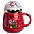 Чашка порцелянова з кришкою Christmas 400 (мл) Червона Yiwu FM-CS-41D FM-CS-41D фото