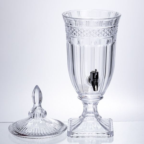 Лимонадниця Topaz Crystal 2 літри з краном HP-19-292 глечик диспенсер для води і напоїв прозорий HP-19-292 фото